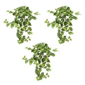 Nearly Natural 40” Pothos Hanging Bush (Set of 3)
